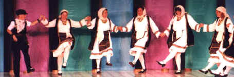 Greek folk dancers