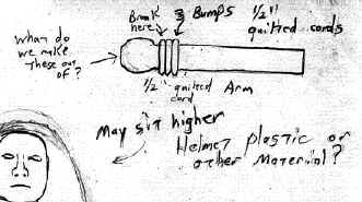 Design drawing for Saucerman arm - detail